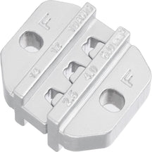 Haisstronica crimper dies for AWG 10-14 wire terminals, designed for precision crimps in automotive/DIY projects.