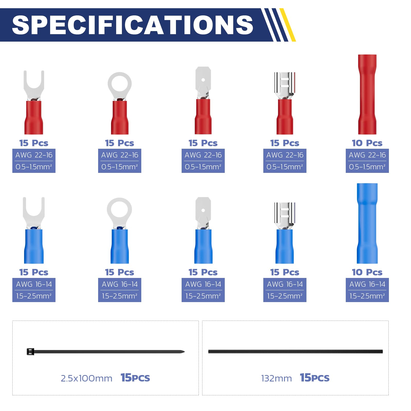 haisstronica Multi-Function Wire Stripper Tool Kit-Include Wire Terminals, for Cable Stripping, Crimping and Cutting (171pcs)