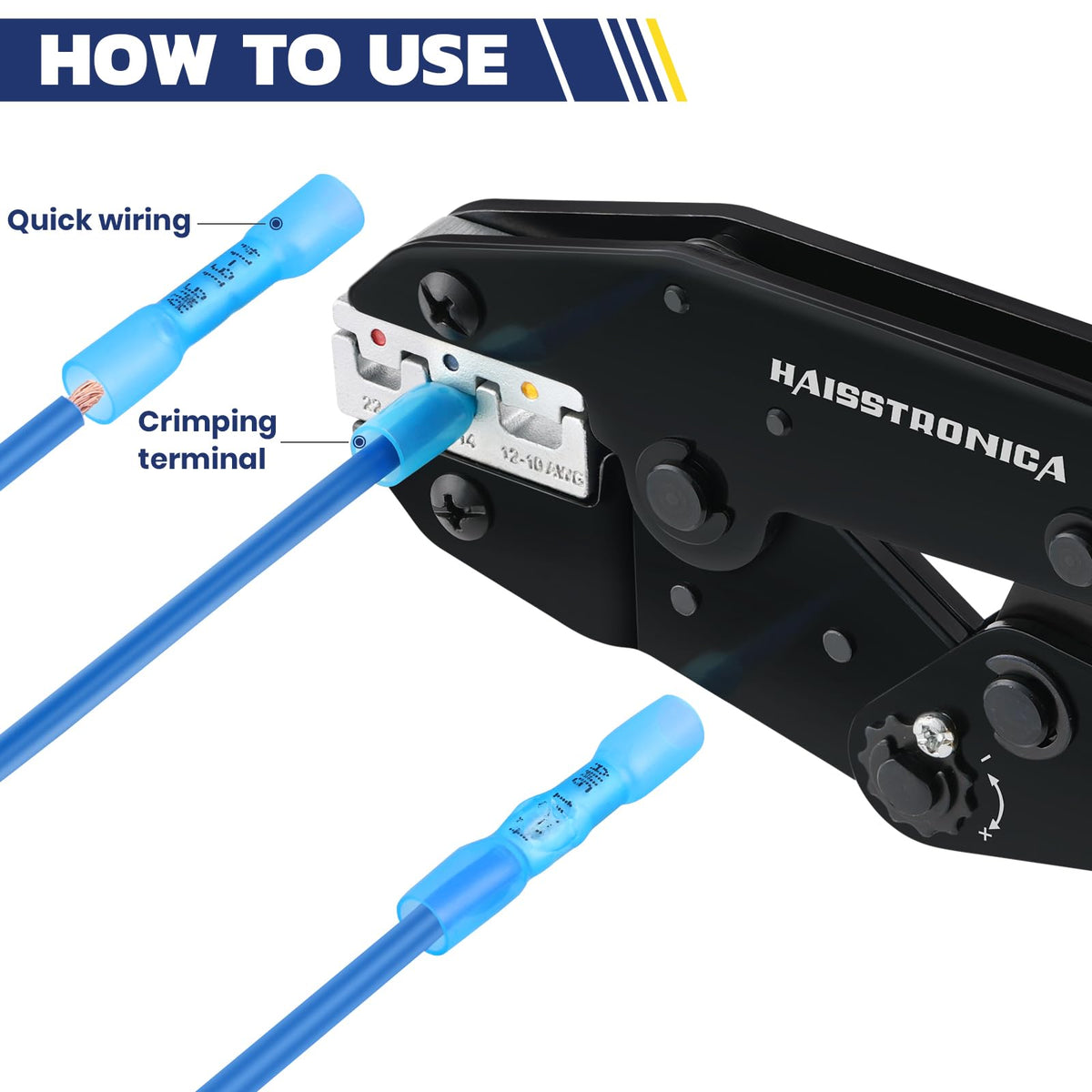 haisstronica 330PCS Marine Grade Heat Shrink Butt Connectors Set, 22-10 AWG (3Colors/3Sizes), with 9" Heat Shrink Crimping Tools and Organizer