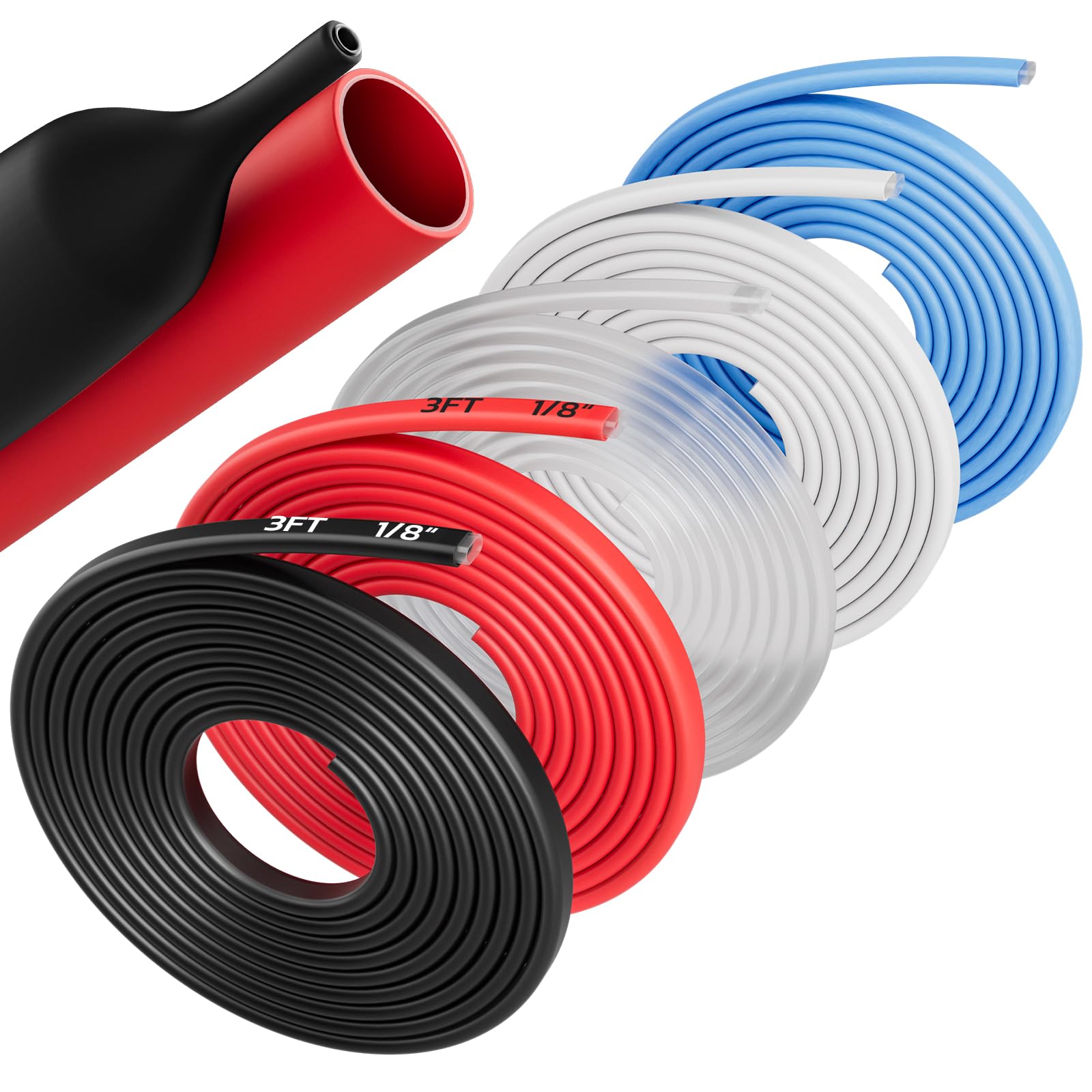 5 Colors 4:1 Heat Shrink Tubing Kit