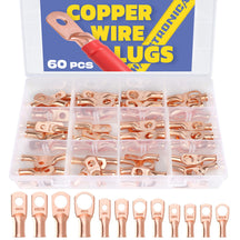 Haisstronica copper cables and connectors kit: 60PCS high-conductivity lugs for durable battery cable connections.