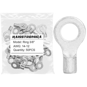 Non-Insulated Copper Wire Connectors 50PCS/100PCS AWG 22-10 #8 #10 1/4" 5/16" 3/8" - Ring Terminals