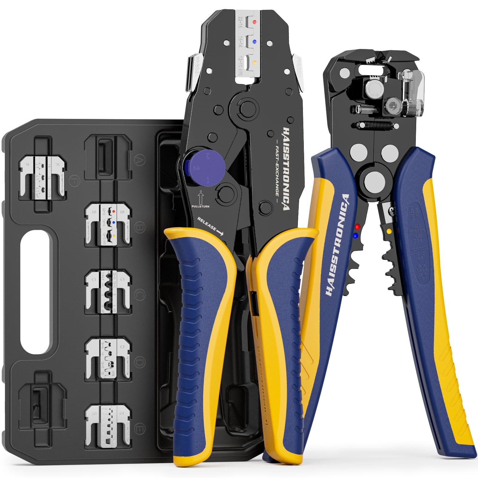 8PCS Rapid Replace Ratchet Crimping Tool Set