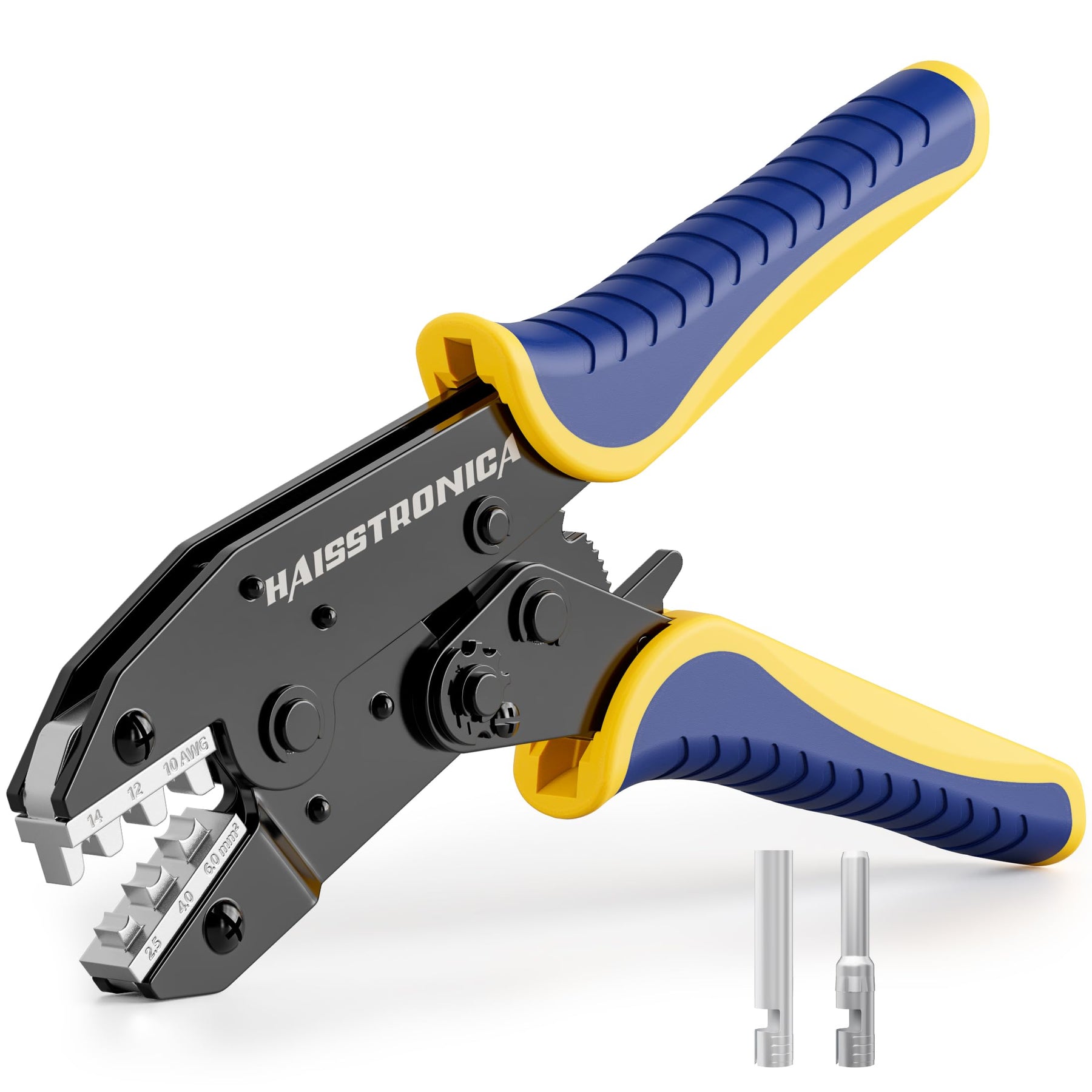 haisstronica Crimping Tool for Solar Connectors - AWG 14 12 10 Ratchet Wire Crimper Tool