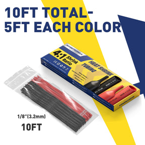 4:1 Heat Shrink Tubing Kit - Black&Red