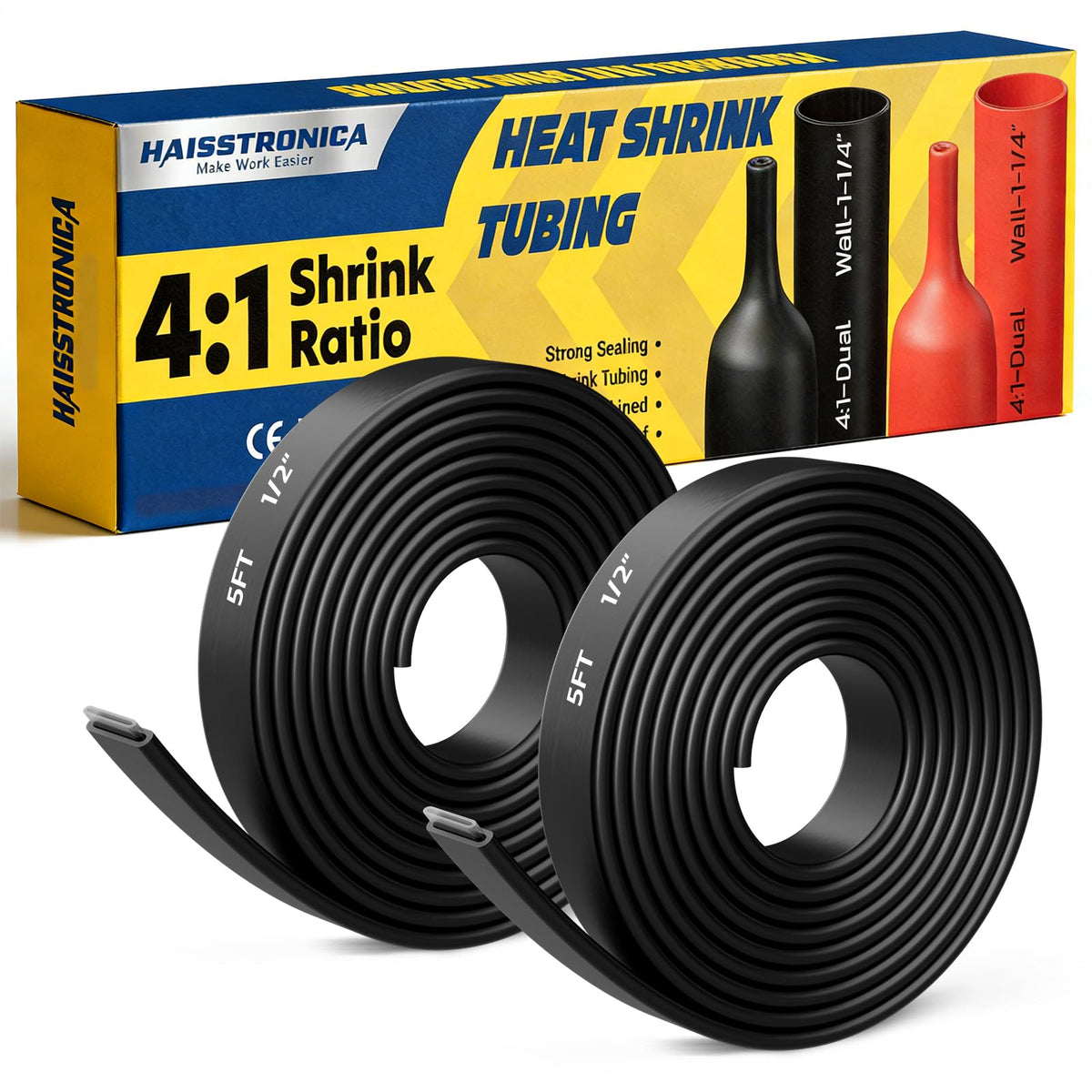 High-conductivity wire insulation sleeve commonly used for durable heat-shrink tubing applications heat-shrink tubing