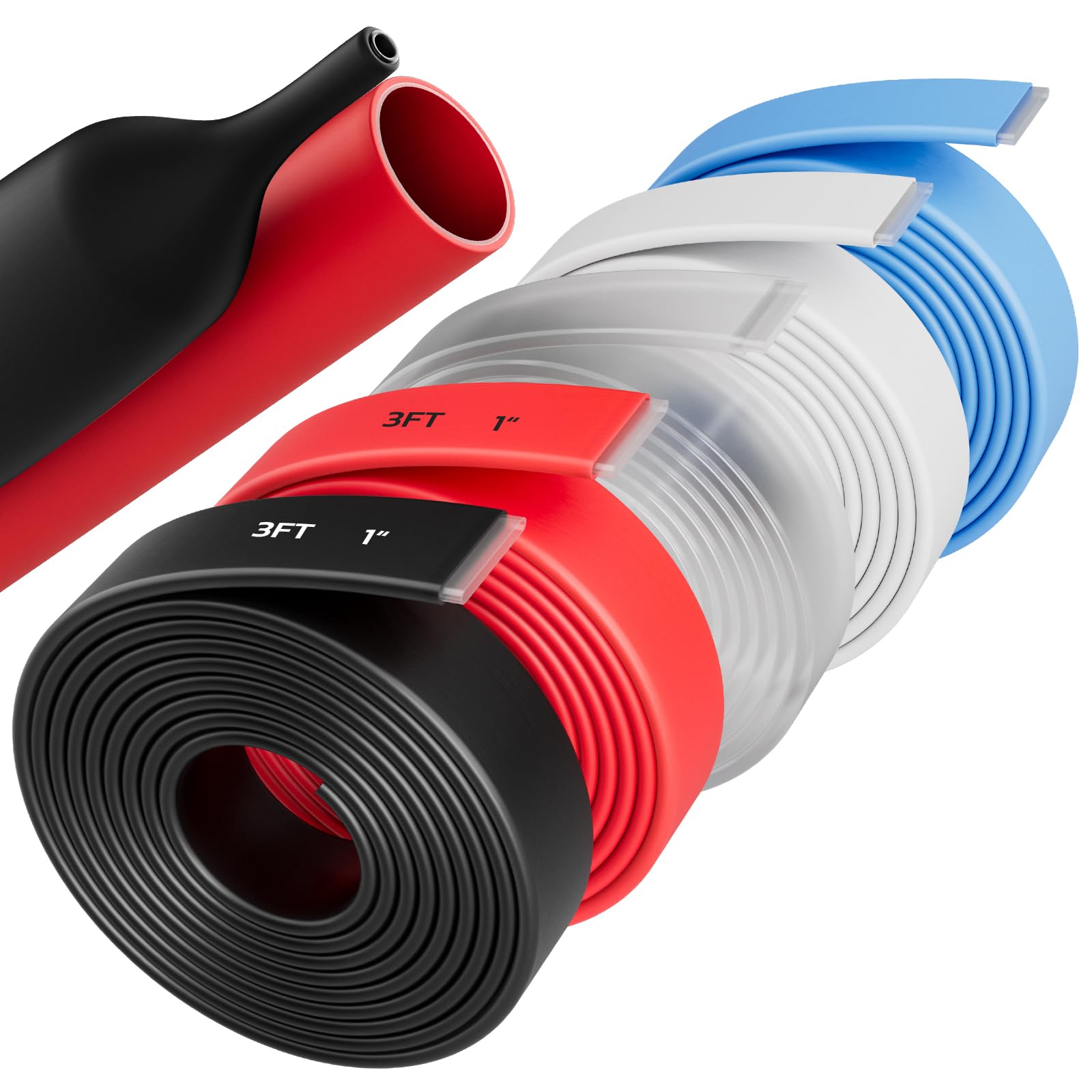 5 Colors 4:1 Heat Shrink Tubing Kit