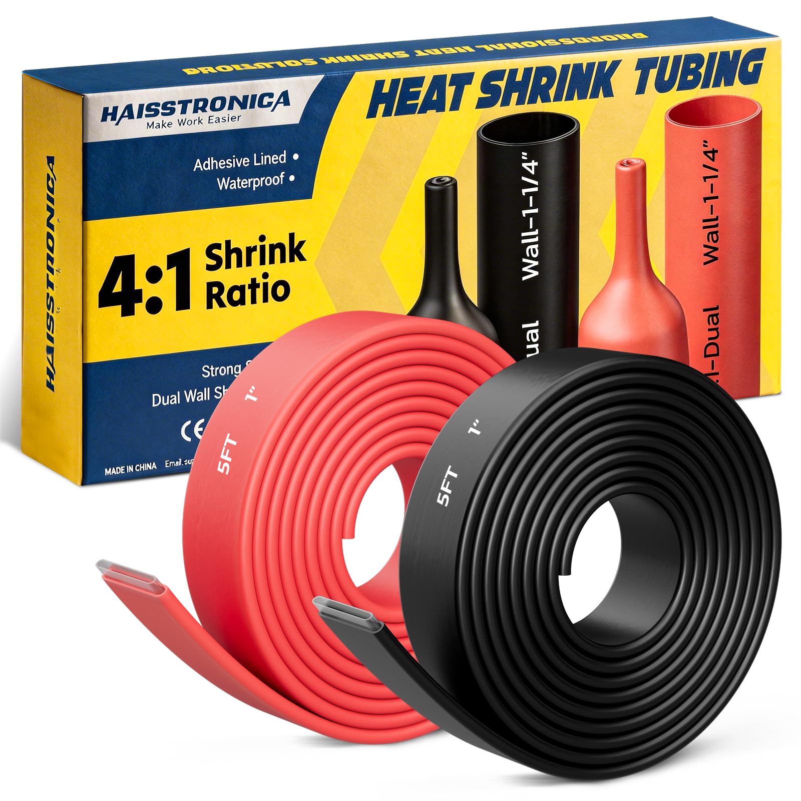 4:1 Heat Shrink Tubing Kit - Black&Red