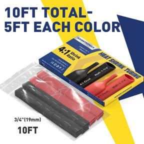 4:1 Heat Shrink Tubing Kit - Black&Red
