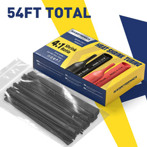 7Sizes 4:1 Heat Shrink Tubing Kit - Black