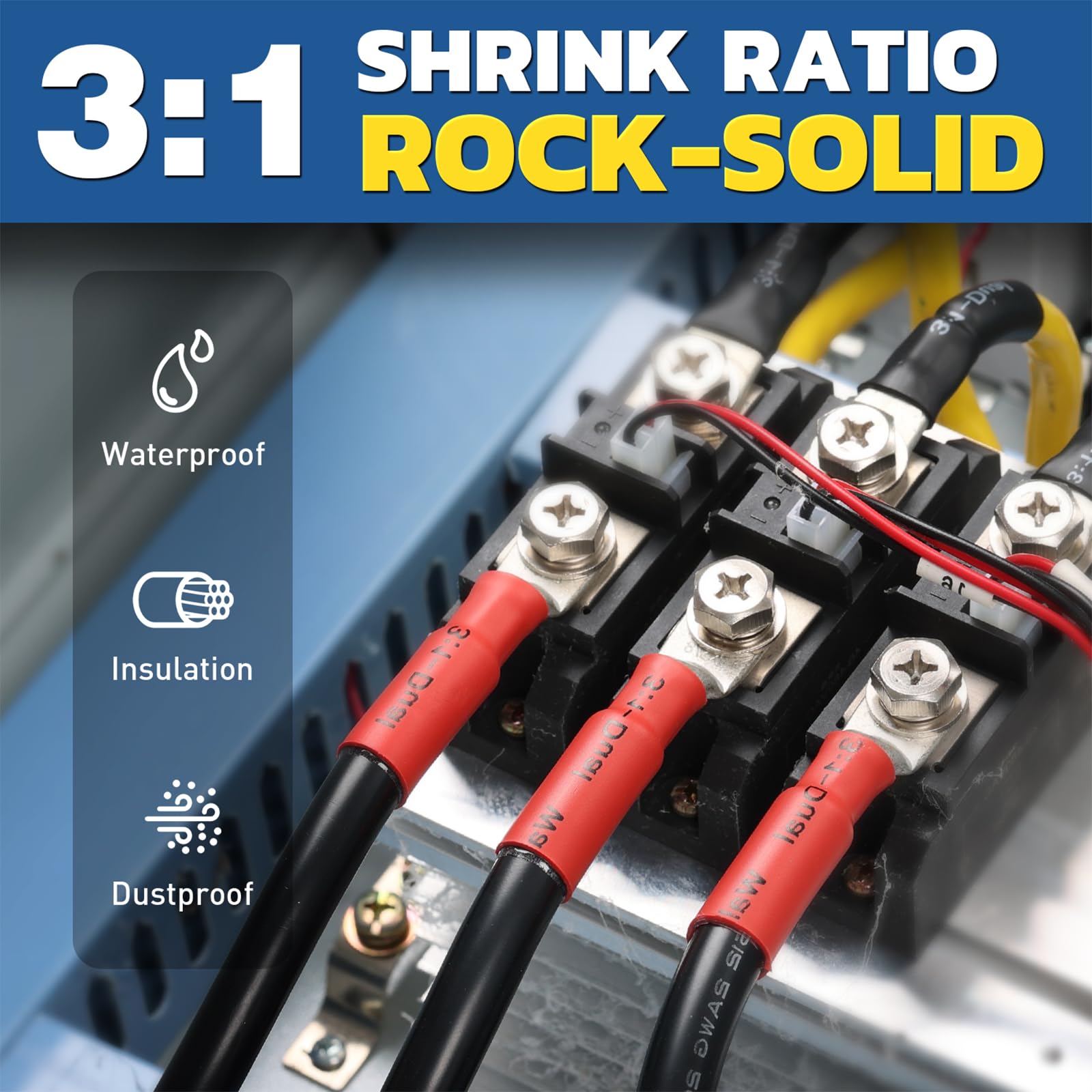 Storage Box Solder Seal Wire Connectors with Heat Shrink Tubing Kit