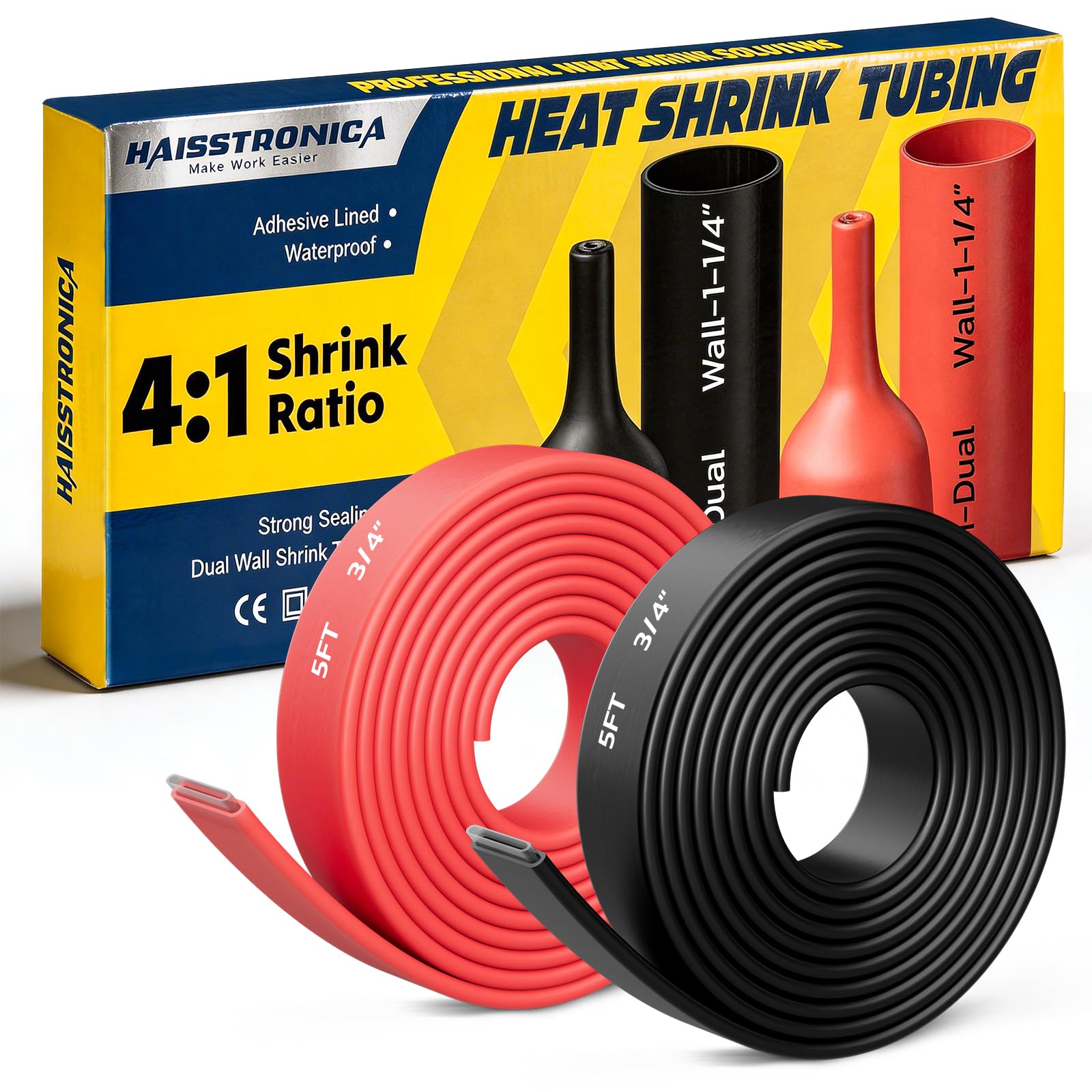 4:1 Heat Shrink Tubing Kit - Black&Red