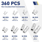 Durable copper terminal assortment for heavy-duty electrical projects as a reliable non insulated wire terminal kit non insulated wire terminal kit