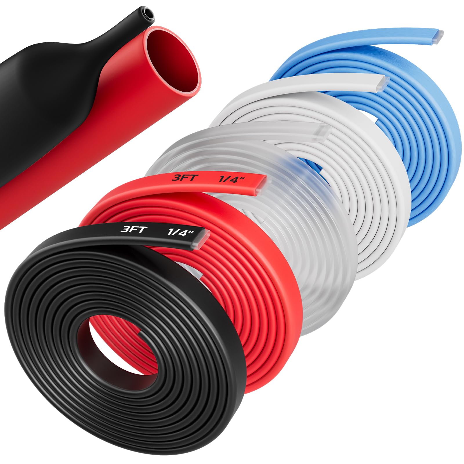 5 Colors 4:1 Heat Shrink Tubing Kit