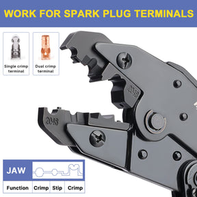 Haisstronica Crimping Tool for Spark Plug Ignition Wire,8.5mm Ratchet Wire Crimper Tool,HS-2048