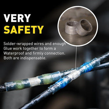 340PCS Solder Seal Wire Connectors-haisstronica Marine Grade Heat Shrink Wire Connectors Butt Splice Wire Terminals For Marineelectrical With Corrosion And Weatherproof5colors5sizes