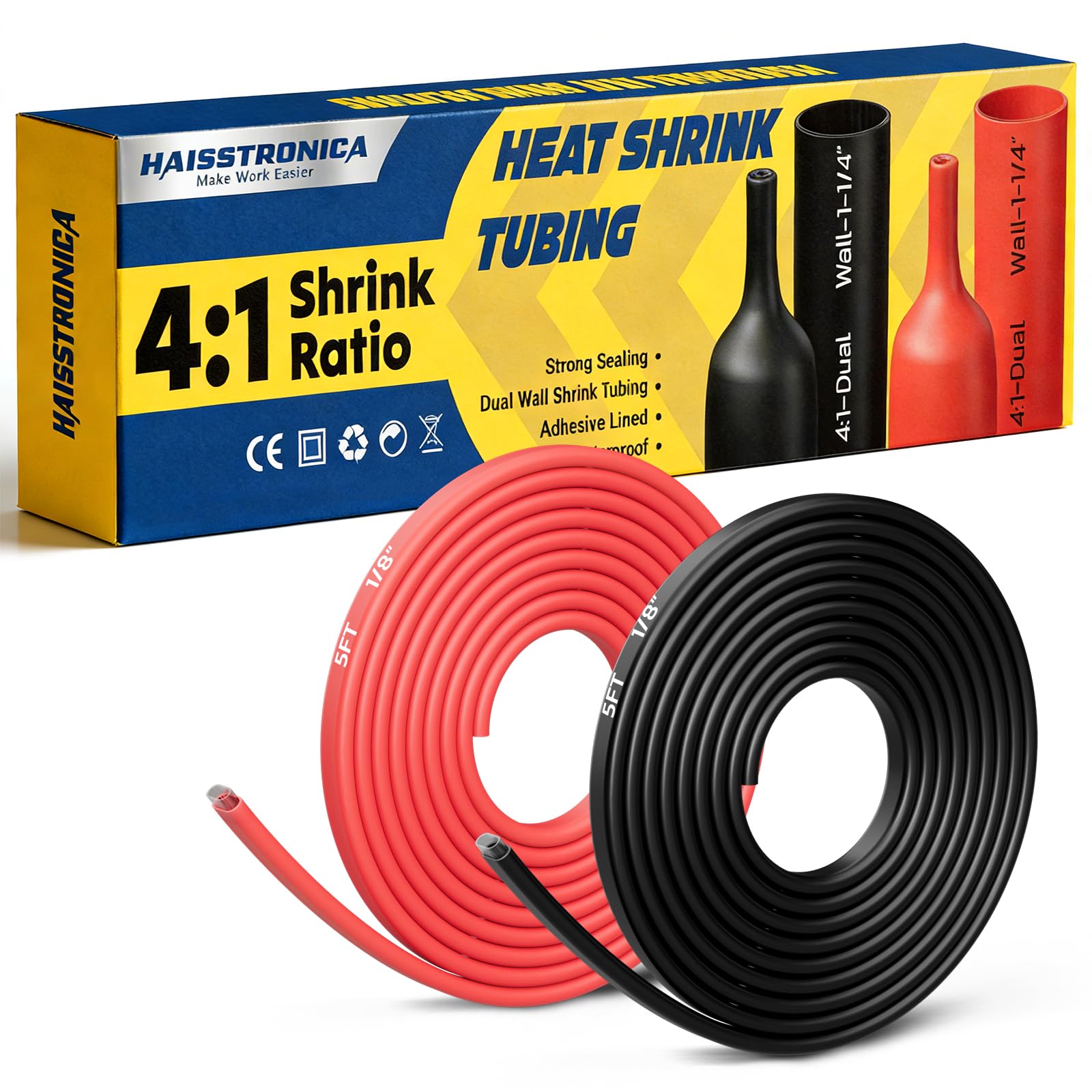 4:1 Heat Shrink Tubing Kit - Black&Red