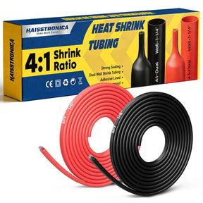 4:1 Heat Shrink Tubing Kit - Black&Red