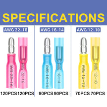 Haisstronica shrink wire connectors kit for 12-22AWG wires, offering versatility in electrical repairs.
