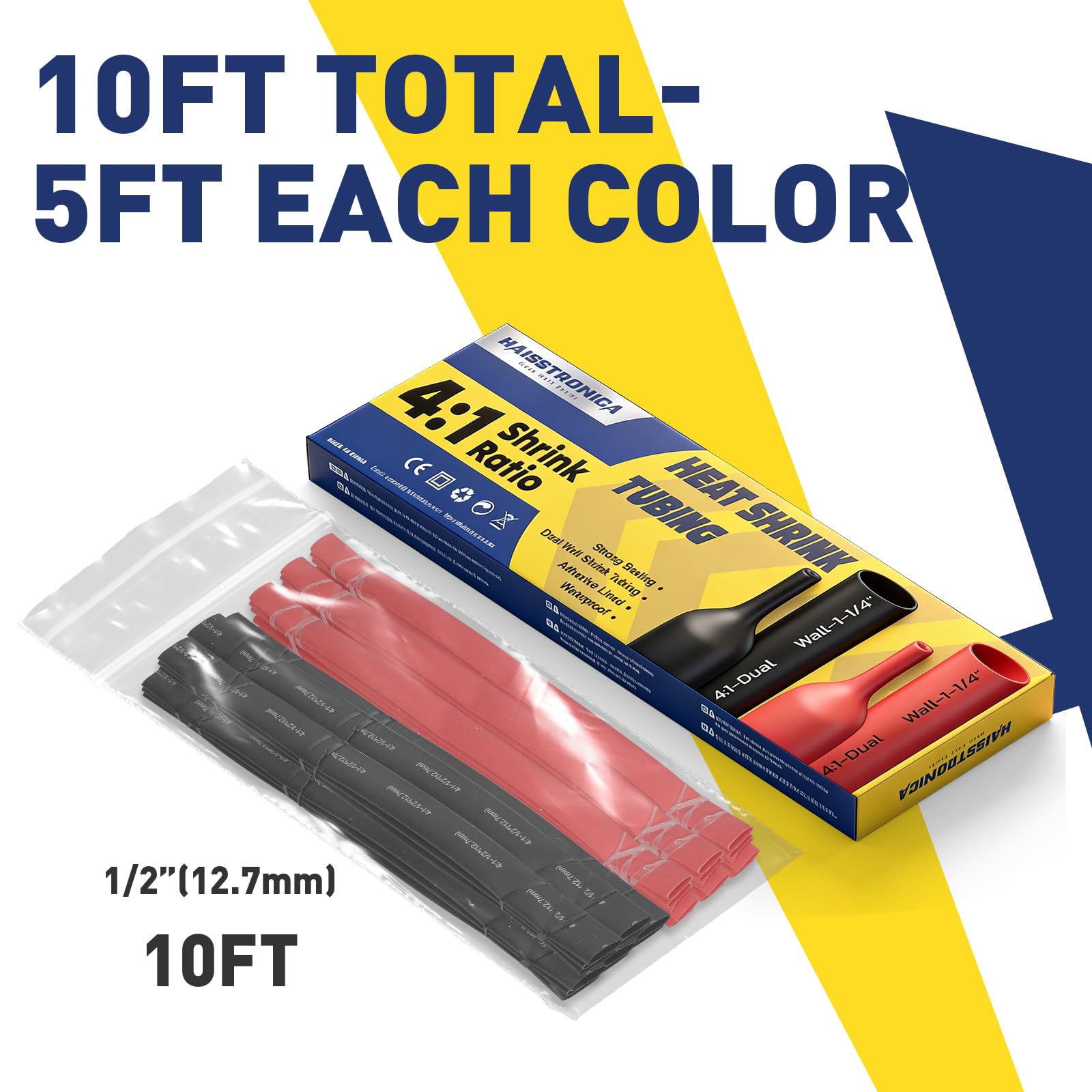 4:1 Heat Shrink Tubing Kit - Black&Red