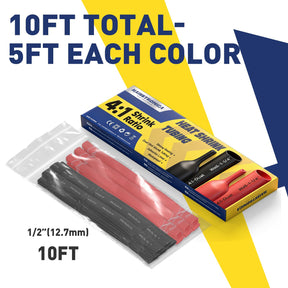 4:1 Heat Shrink Tubing Kit - Black&Red