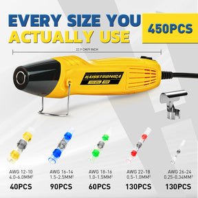 Storage Box Heat Gun with Solder Seal Wire Connectors