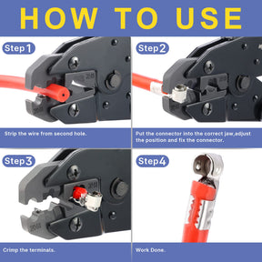 Haisstronica Crimping Tool for Spark Plug Ignition Wire,8.5mm Ratchet Wire Crimper Tool,HS-2048