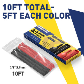 4:1 Heat Shrink Tubing Kit - Black&Red
