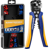 haisstronica 201PCS Wire Stripper Kit - Automatic Wire Stripping Tool for AWG 24-10 Cables with Insulated Terminals, Self Adjusting Universal Wire strippers and Crimpers for Electrical Work