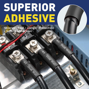 7Sizes 4:1 Heat Shrink Tubing Kit - Black