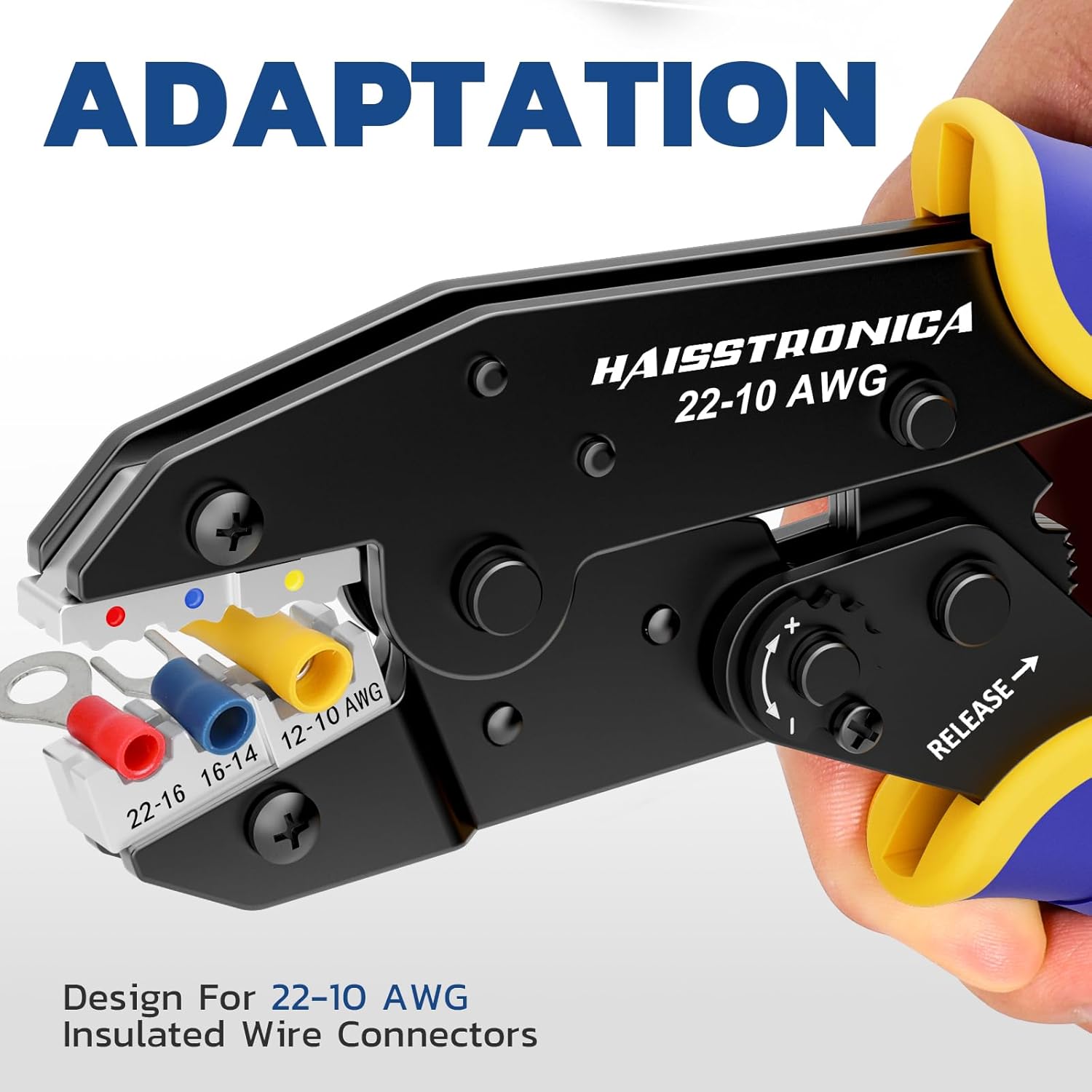 Crimping Tool for Insulated Electrical Wire Connectors-AWG 22-10