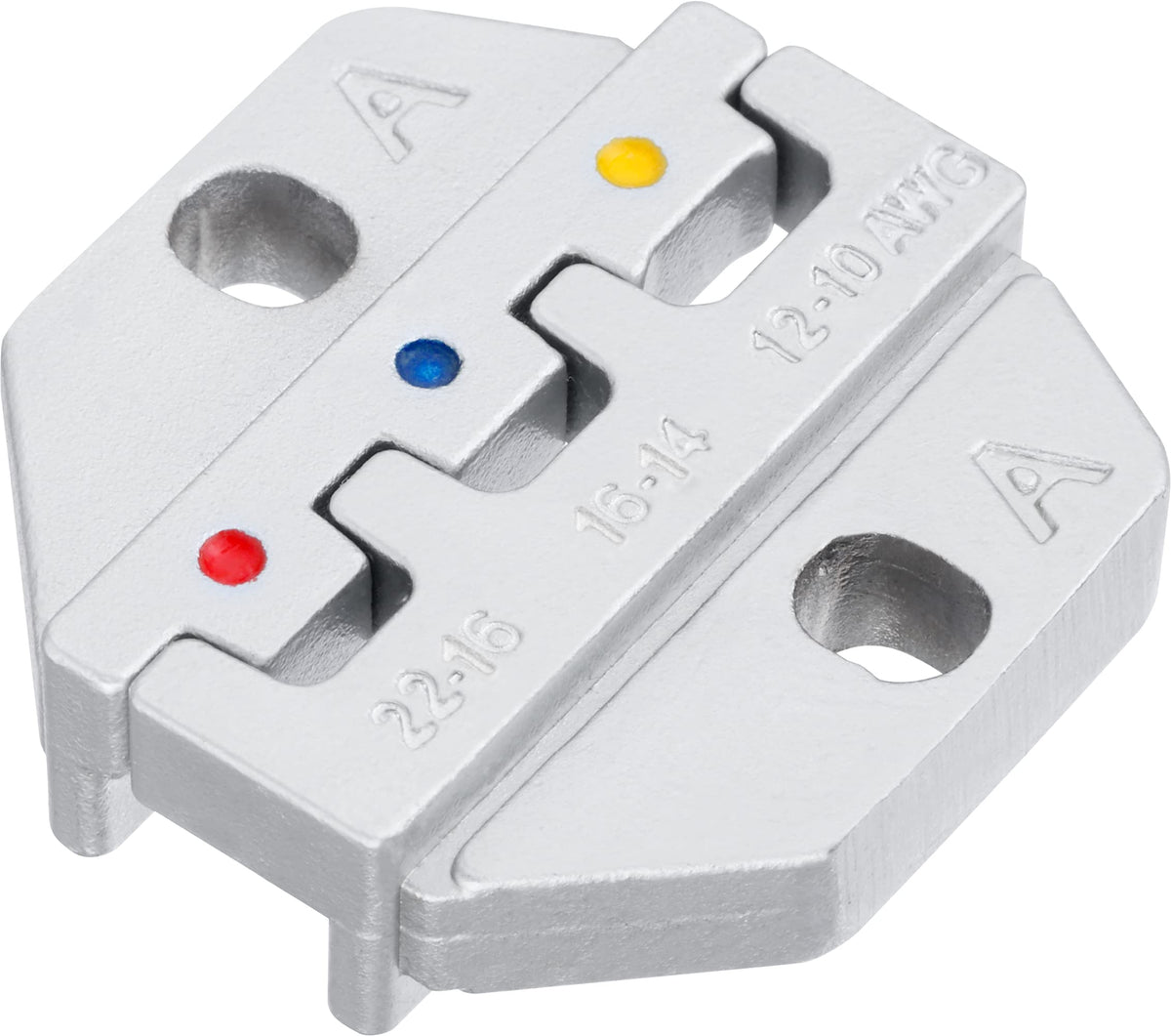 Matrice de sertissage Haisstronica pour connecteurs thermorétractables, calibre 22-10 AWG