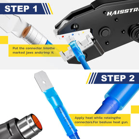 haisstronica 460PCS Heat Shrink Spade Connectors,AWG 22-10 Female and Male Wire Connectors,Quick Disconnect Spade terminlas