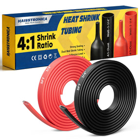 4:1 Heat Shrink Tubing Kit - Black&Red