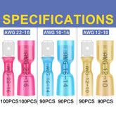 Haisstronica heat shrink bullet connectors in multiple AWG sizes for quick and durable electrical repairs.