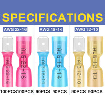 Haisstronica heat shrink bullet connectors in multiple AWG sizes for quick and durable electrical repairs.