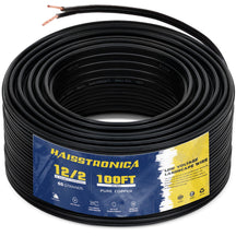 Haisstronica 12/2 low voltage landscape wire, 100ft pure copper, ideal for outdoor lighting cable and garden installations.