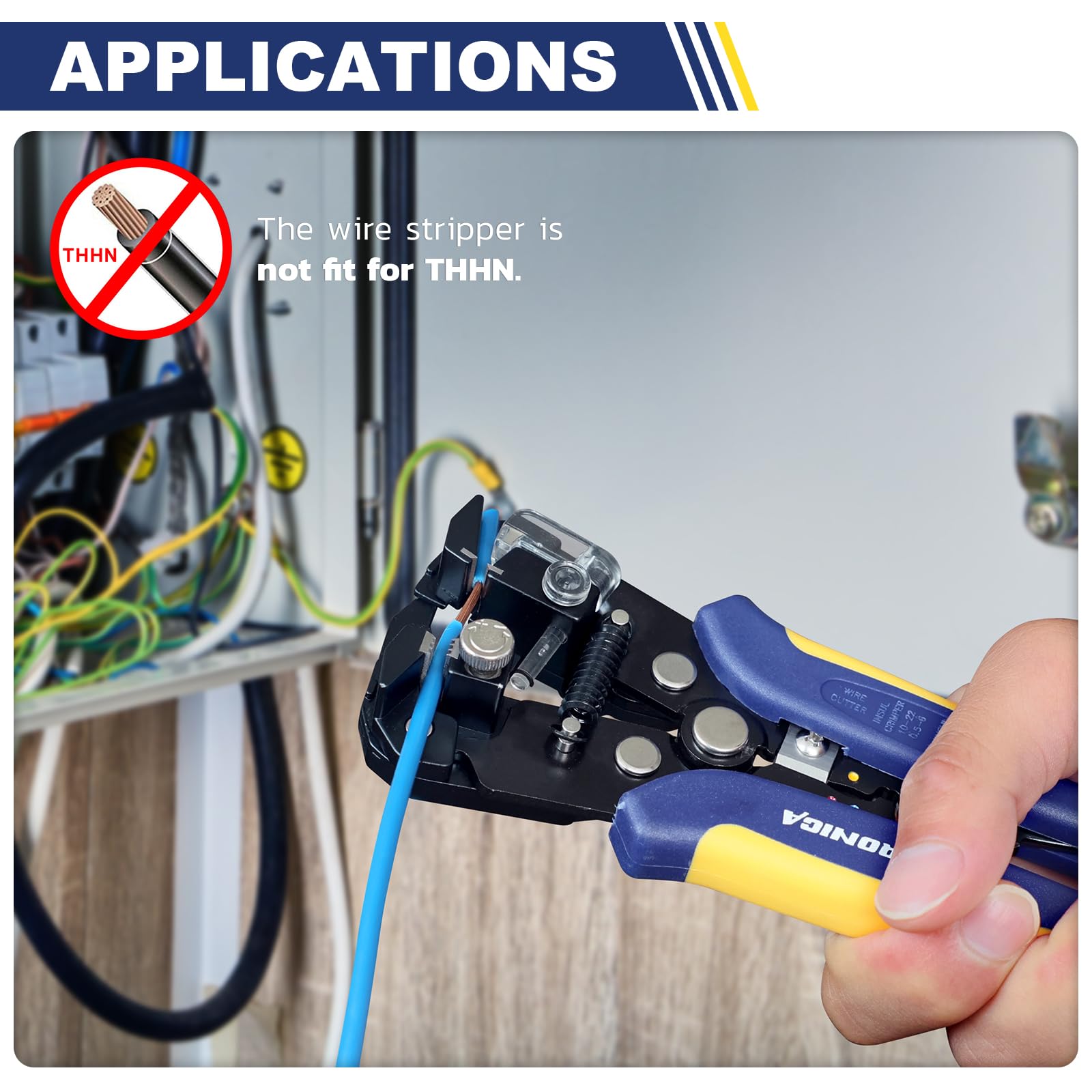 haisstronica Ferrule Crimping Tool Kit, AWG 24-10 Automatic Wire Stripper with AWG 23-7 Wire Crimper For Ferrule Connectors