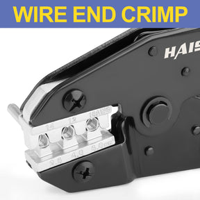 haisstronica Crimping Tool for Solar Connectors - AWG 14 12 10 Ratchet Wire Crimper Tool