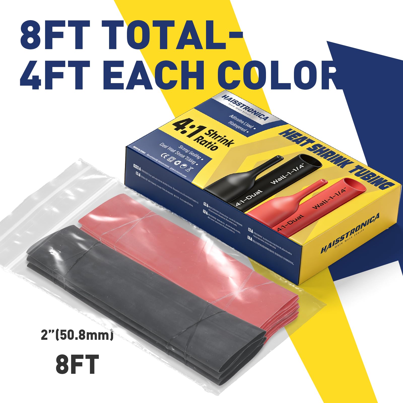 4:1 Heat Shrink Tubing Kit - Black&Red