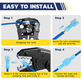 Nylon Spade Connectors Kit AWG 22-10