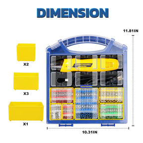 Chart of soldering connections with AWG sizes and color bands for HAISSTRONICA marine grade solder seal wire connectors