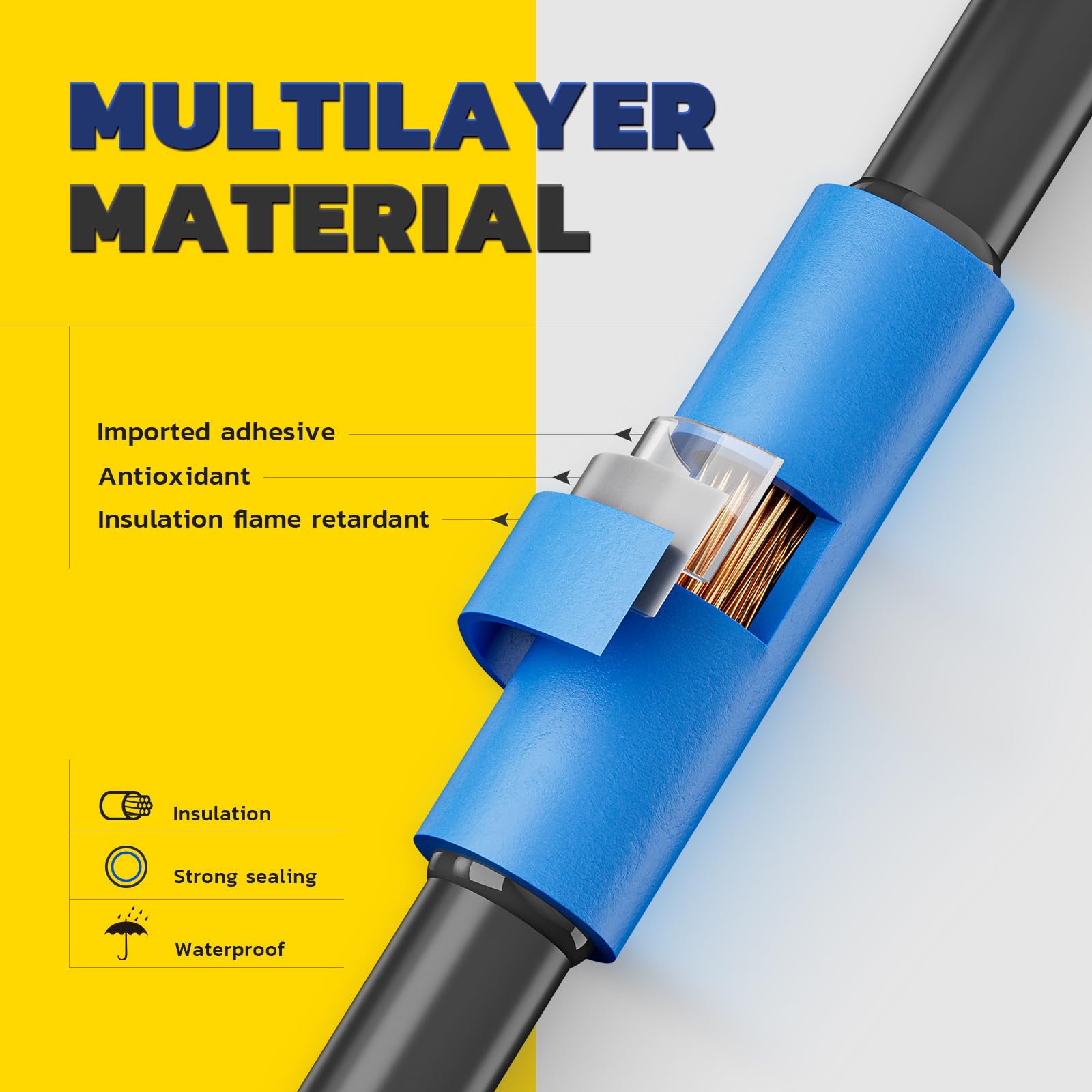 Haisstronica | 65フィートの粘着剤付き熱収縮チューブ