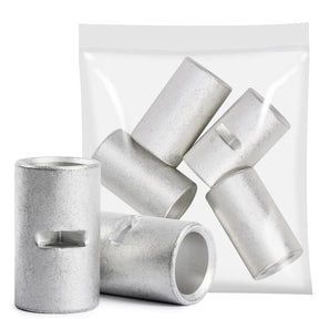 Sturdy metal lug designed to provide a high-conductivity non insulated connector for heavy-duty cables non insulated connector
