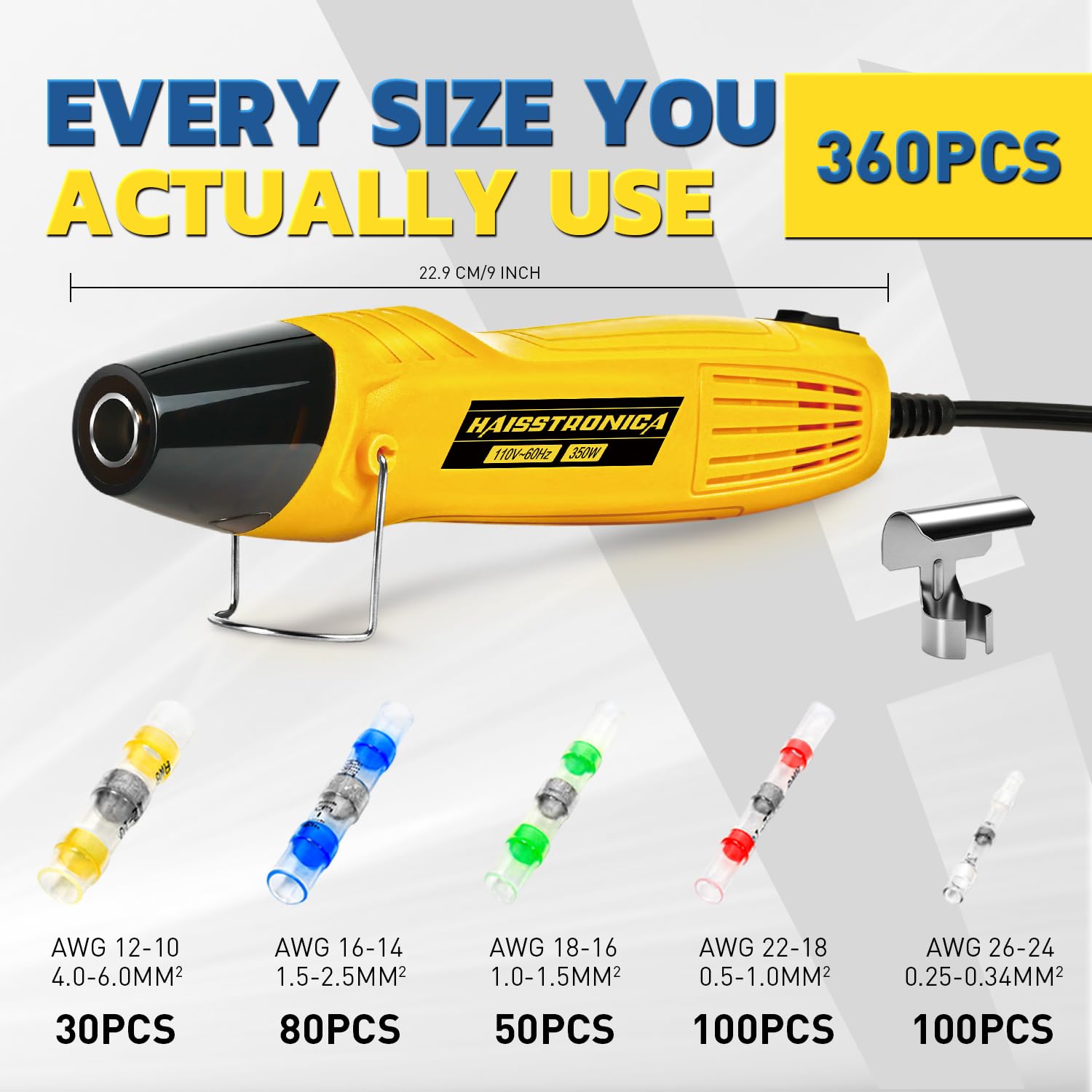 Storage Box Heat Gun with Solder Seal Wire Connectors