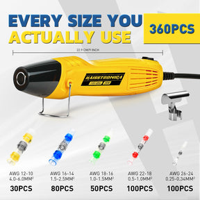 Storage Box Heat Gun with Solder Seal Wire Connectors