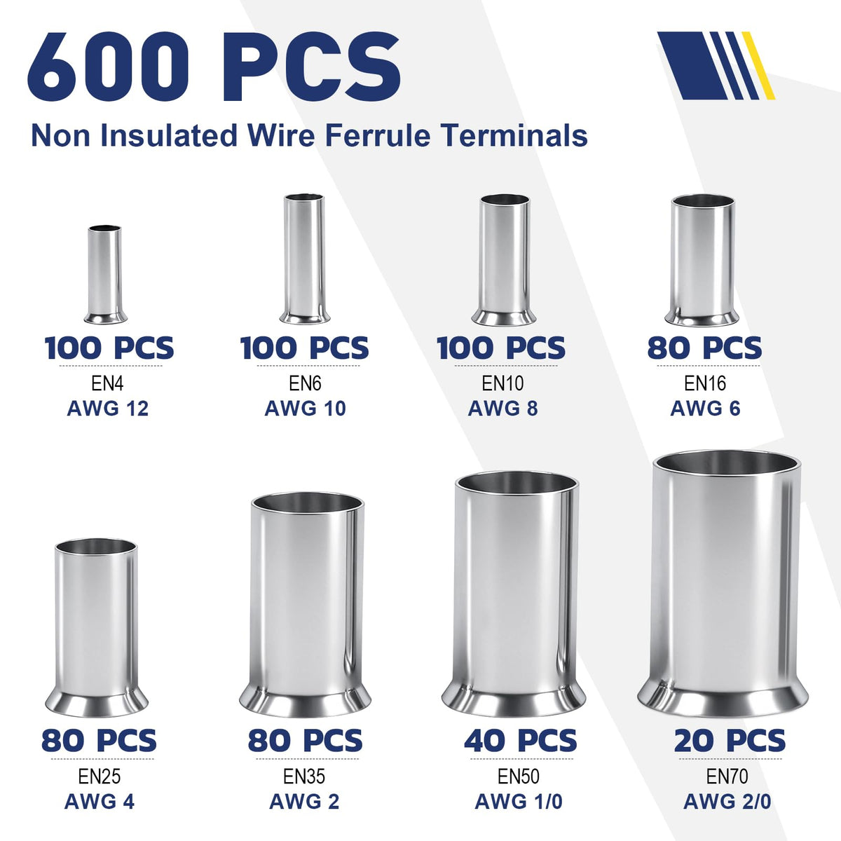 Non Insulated Wire Ferrules Kit - Boxed
