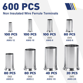 Non Insulated Wire Ferrules Kit - Boxed