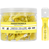 Haisstronica heat shrink crimp connectors, 200PCS blue male spades, ISO SGS, AWG 16-14.