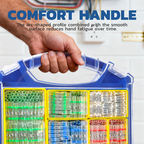Specification table for seal wire sizes, AWG ranges and sleeve dimensions on HAISSTRONICA butt splice connectors